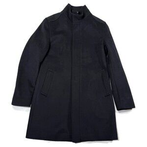 Reiss Bhule Wool Blend Stand Collar Coat Mens Small Blue Inner‎ Bib Business